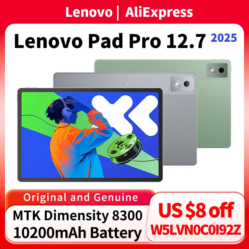 Original Lenovo Xiaoxin Pad Pro 2025 2.9k Resolution 144Hz LCD MTK Dimensity 8300 12.7inch Big Tablet 10200mAh WIFI Android