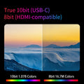 13.3 Inch 1080p OLED Portable Monitor 100%DCI-P3 500Nits USB-C HDMI-Compatible External Travelling Display for PC Xbox Switch PS