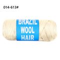 1pcs Brazilian Wool Hair Synthetic Crochet Hair Extensions for Women African Hair Yarn for Natural Black, Jumbo Braids