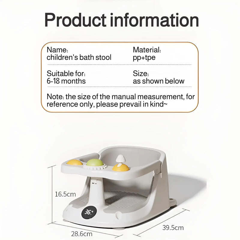 Baby Bath Seat for Babies 6 Months & Up - Bathtub Seats for Babies Sitting Up with Rinse Cup, Non-Slip, Comfortable, Infant Bath