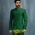 Matching Design Men's Suit 2pcs African/Indian Safiri Attire Customized Set with Gold Button for Wedding Party Formal Events