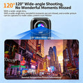 ANSVICAM 5K Mini Action Camera 4K60FPS Thumb Sports Camera with EIS Stabilization Dual Touch Screens Waterproof Magnetic Bodycam