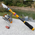 1.8-3.6m Telescopic Fishing Rod Fishing Reel Combo Portable Travel Spinning Fishing Rod With 2000/3000/5000Series Reel Set