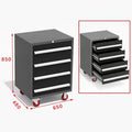 Garage Mechanic Tools Organizing Cabinets: Premium Steel Combo Of Drawer Cabinet And Double-Door Tool Cabinets