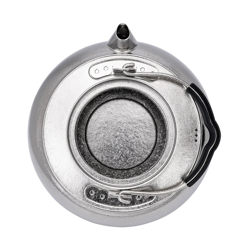 Boundless Voyage Camping Kettle Titanium Tea Pot Water Jug Outdoor Cookware for Backpacking Hiking Ti3105D Crystalline Silver