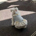 Cute Bow Lace Design Pet Dog and Cat Checkered Clothes Comfortable Breathable Cat Vest Lightweight Small Dog Vest