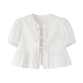 Ruffle Blouses Woman Puff Sleeve Shirts and for Women - View 4 | SAMAG