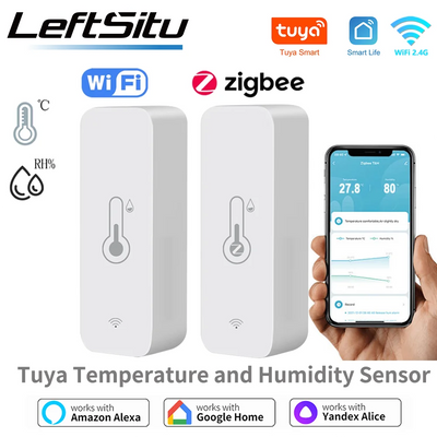 Tuya WiFi Zigbee Temperature Humidity Sensor Smart Home | SAMAG