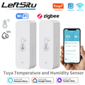 Tuya WiFi Zigbee Temperature Humidity Sensor Smart Home Indoor Hygrometer APP Remote Control  Work with Yandex SmartLife Alexa