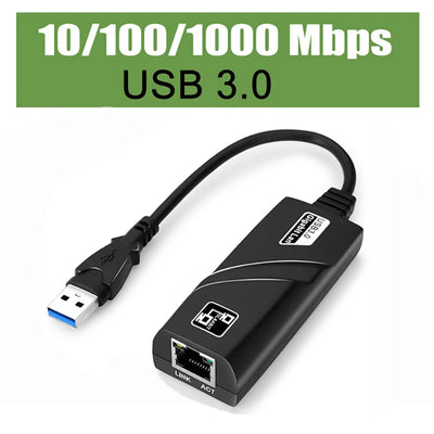 USB3.0 100/1000Mbps Wired USB & Type C To Rj45 Lan Ethernet Adapter Network Card for PC Macbook Windows 10 Laptop | SAMAG
