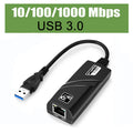 USB3.0 100/1000Mbps Wired USB & Type C To Rj45 Lan Ethernet Adapter Network Card for PC Macbook Windows 10 Laptop | SAMAG