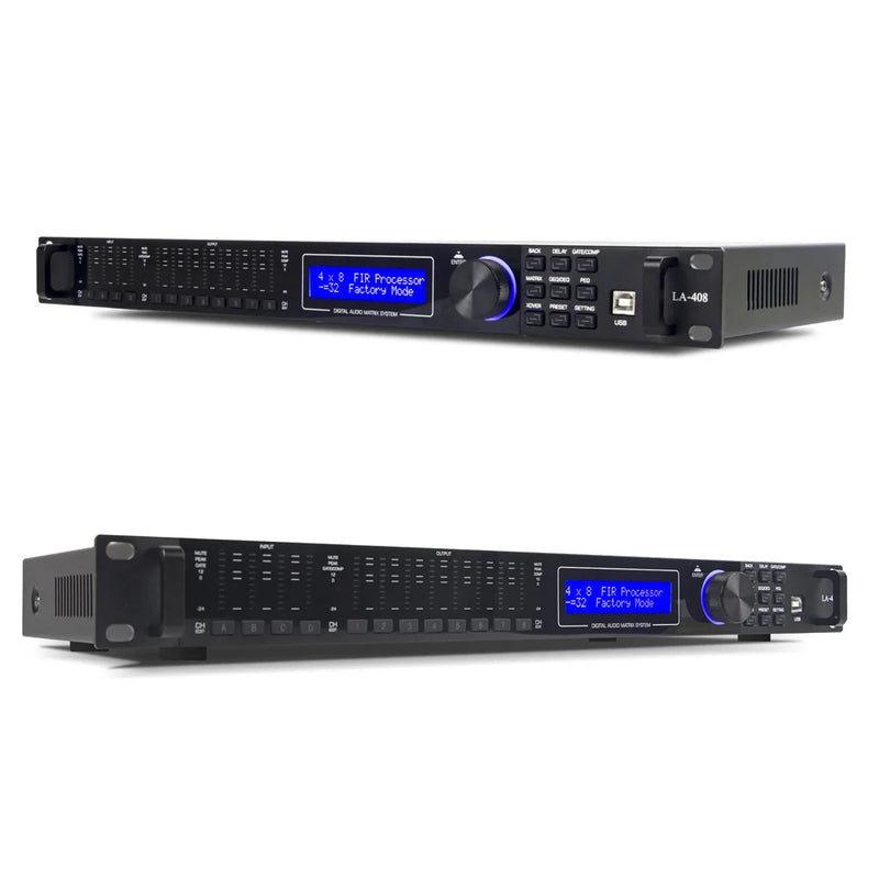 Professional DSP Audio Processor LA408 8 Channel 192kHz 32-bit 110dB SNR FIR PEQ GEQ for Studio Live Sound Recording Paulkitson
