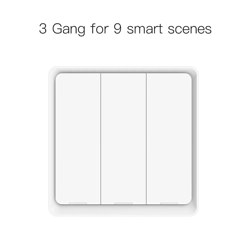 MOES 4 Gang Tuya ZigBee Wireless 12 Scene Switch Push Button Controller Battery Powered Automation Scenario for Tuya Devices