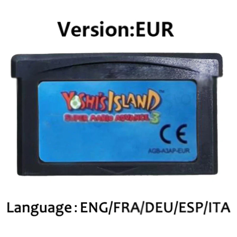 Mario GBA Games cards EUR USA Version GBA Game Cartridge 32 Bit Video Game Console Card Series Super  Wario Land4