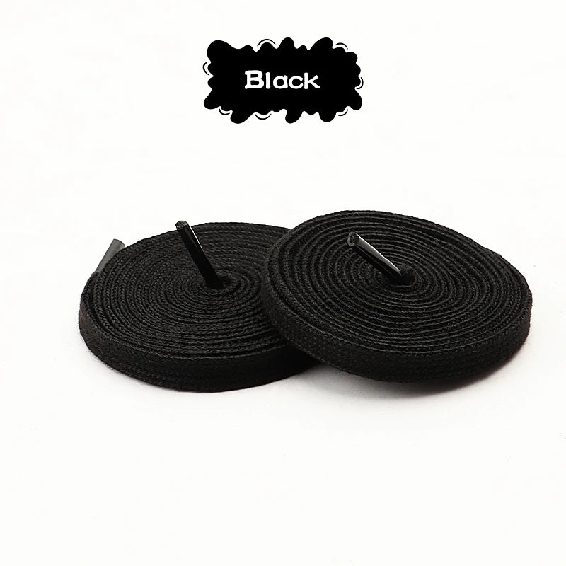 Classic Solid-Color Flat Laces Premium Cotton Casual Shoelaces Sneaker Shoelace Shoe accessories 1Pair