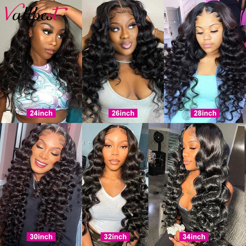 Vallbest Loose Wave Bundles With Closure Human Hair 3 Bundles With Lace Closure Brazilian Hair Weave Bundles Remy Hair Extension