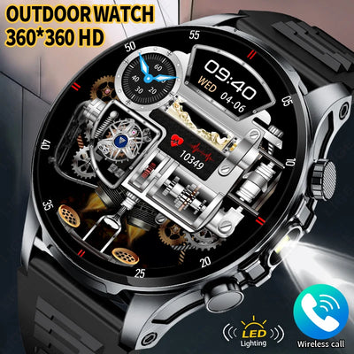 New Business Smart Watch Men LED Flashlight Bluetooth | SAMAG