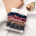 5/6pcs Soft Satin Elastic Scrunchies Set Women Girls Simple Ponytail Holders Imitation Silk Hair Ties Ropes
