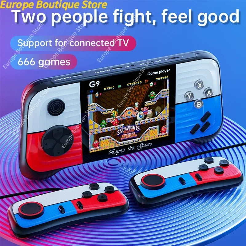G9 3.5inch High-Defination Retro Handheld Game Console Supports TV built in 666 video Games 2025