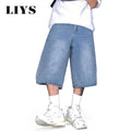 LIYS Men's Simple Light Blue Retro Ultra Baggy Wide-Leg | SAMAG