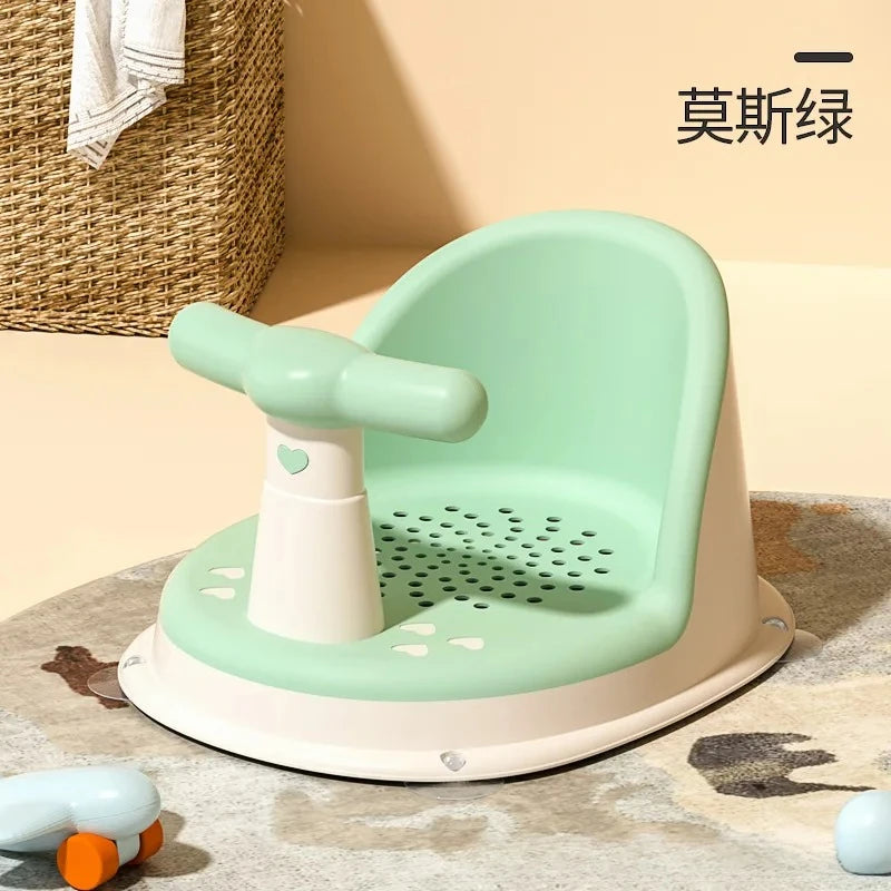 HOMEFISH Children's Shower Seat Portable Shower Stand for Newborns and Young Children Children's Growth Accessories
