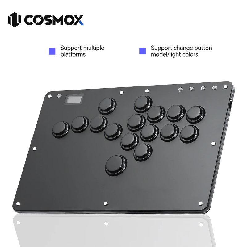 Haute42- COSMOX Fighting Hitbox Gaming Joystick For PC/PS3/PS4/PS5 Switch Steam Leverless Controller Rims Rim Button Rim