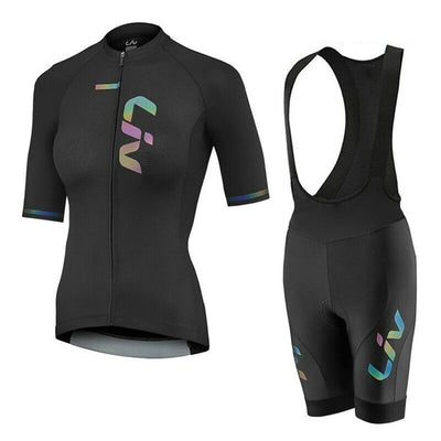 LIV Summer Cycling Jersey Bib Shorts Set Women 19D MTB | SAMAG