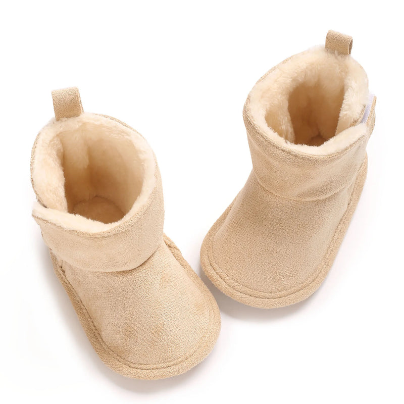 New Baby Boots For Winter Warmth 0-18M Newborn Baby Velcro Soft Sole Anti Slip Front Shoes Baby Shoes Warm Snow Boots