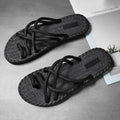 All Match EVA Outer Wear Shoes Personality Soft Braided Rope Flats Slippers Beachwear Anti Slip Home Slides Sandals Beach