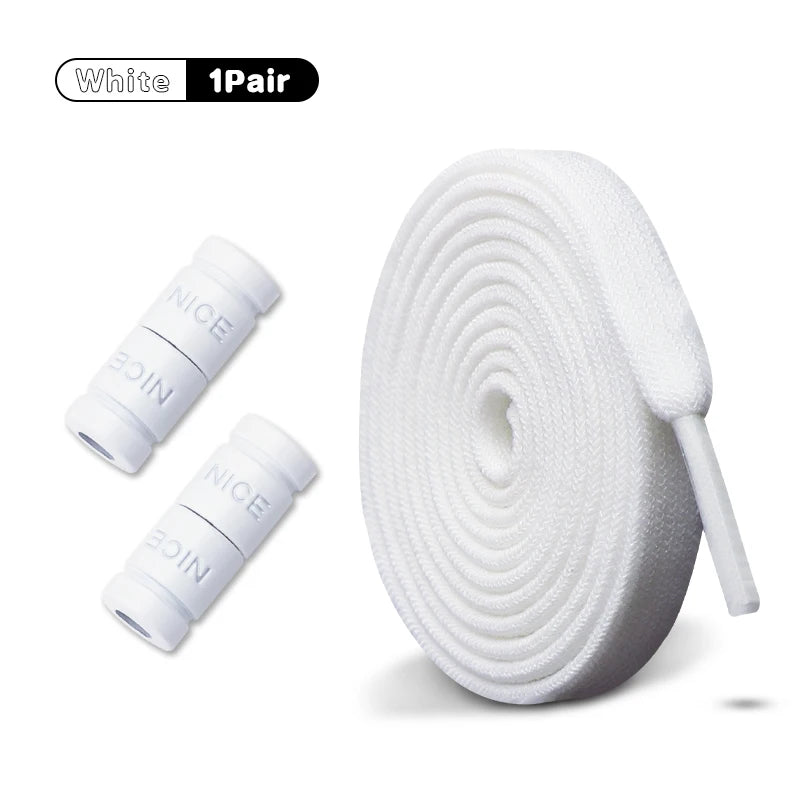 New 1 Pair Elastic Laces Without Ties Capsule Buckle Shoelace Sneakers Flat Shoe No Tie Shoelaces Kids Adult Shoes Accessories