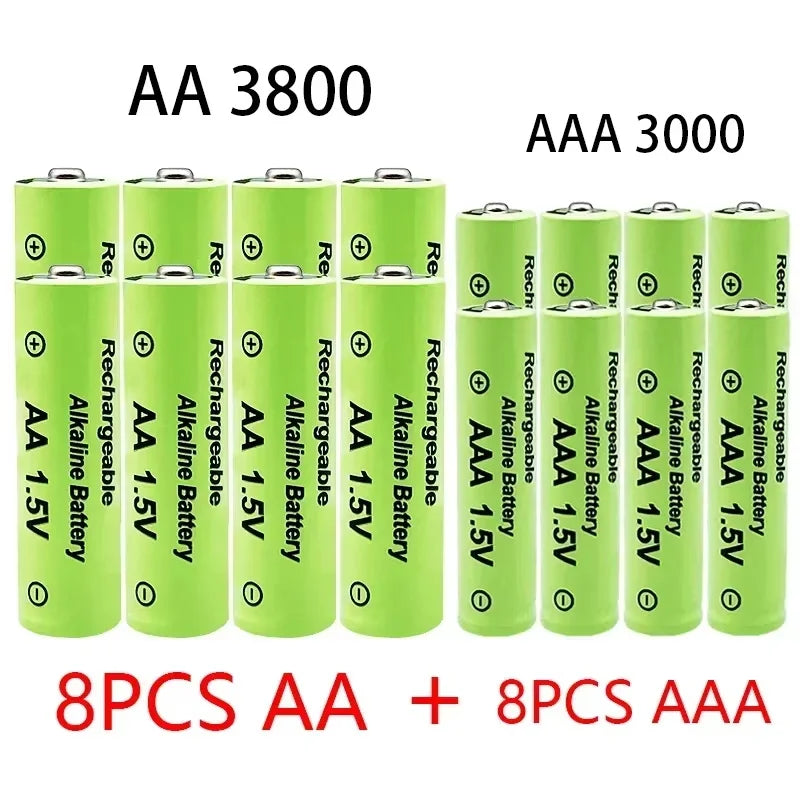 2026 AA AAA1.5V 3000mAh Rechargeable Battery  1.5 V  AA AAA Battery For Clocks Mice Computers Toys Replace Ni-Mh