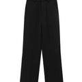 TFMLN Fashion Set For Women Summer 2025 New Slim Lapel Zipper Short Sleeve Coat Top Wide Leg Pants Two Piece Set Leisure Black