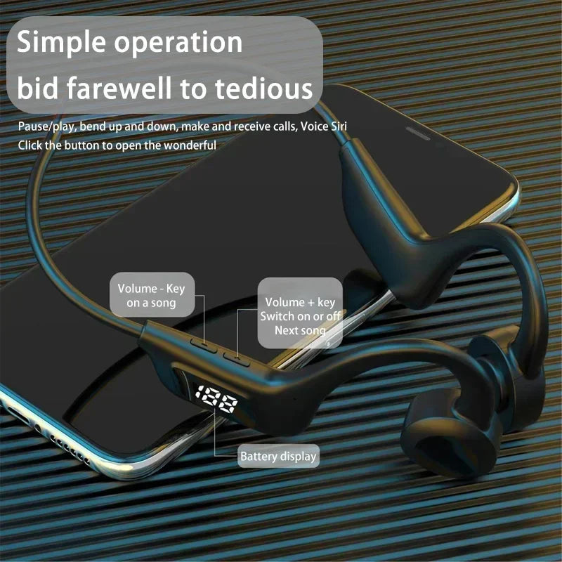 Lenovo Wireless Bone Conduction Headphones Bluetooth  Earphone Sport Swimming Bluetooth Compatible Headphone Hand-free With Mic