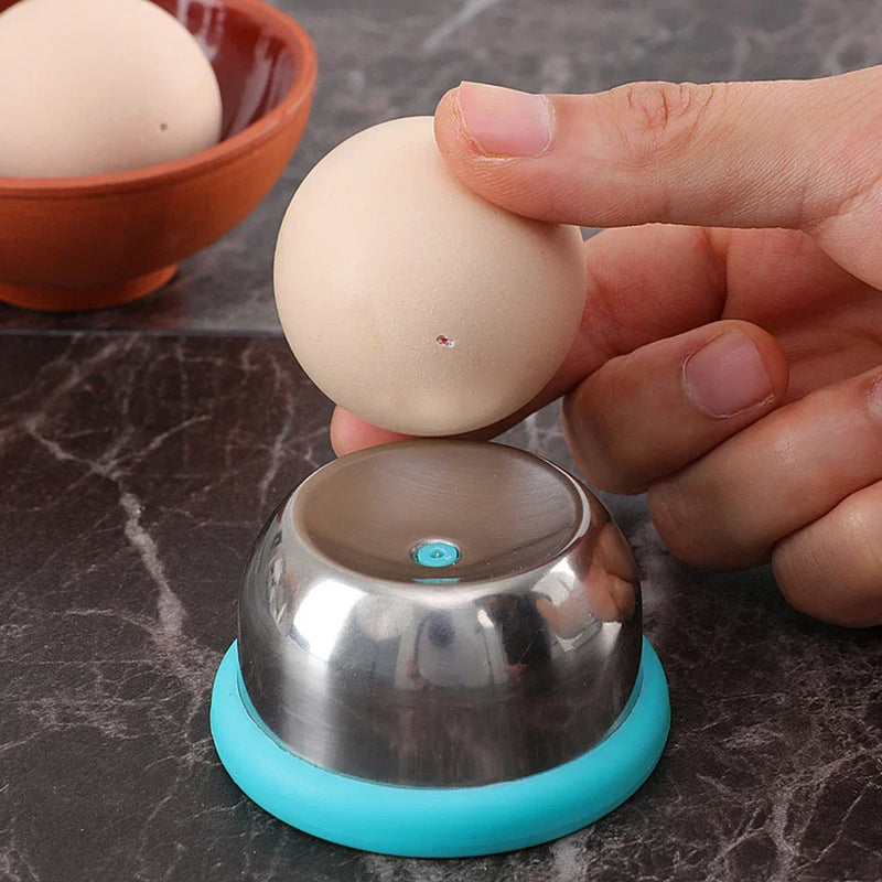 Stainless Steel Egg Piercer with Sturdy Base, Heavy Duty Tool for Hard Boiled Eggs, Non-Magnetic for All Kinds of Eggs