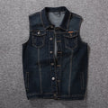 Large size men's denim vest plus size stretch sleeveless top loose waistcoat motorcycle waistcoat jacket 6XL 7XL 8XL men vests