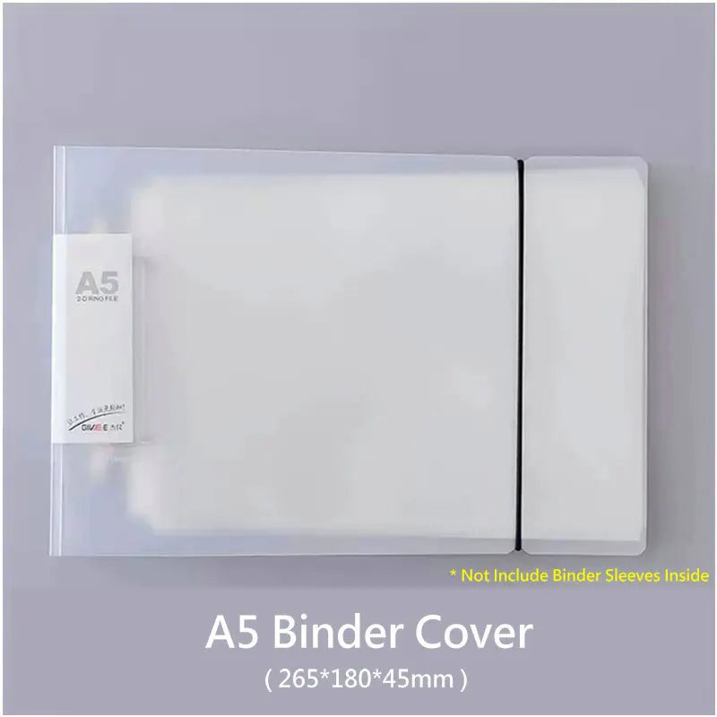 2-Ring Binder A4 Landscape Paper Organizer Document Binder A5 B5 Transparent Binder Sleeves 2-hole File Folder For Documents