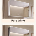 Minimalist Modern Arc-shaped Smart Bathroom Mirror Cabinets Home Furniture Wall-mounted Bathroom Mirror Cabinet with Lighting b