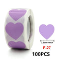 100-500PCS Thank You Stickers New Rolling Merci Stickers for Business Packaging Home Made Love Heart Shaped Sticker