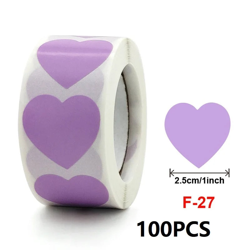 100-500PCS Thank You Stickers New Rolling Merci Stickers for Business Packaging Home Made Love Heart Shaped Sticker