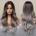 Red Brown Copper Ginger Long Wavy Synthetic Hair Wigs for Black Women Body Wave Ombre Wig Cosplay Natural Heat Resistant Wig