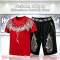 Men's Rhinestone Tracksuit Set European Luxury Streetwear Casual Daily Outfit T - Shirt And Pants - View 2 | SAMAG