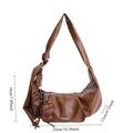 New Vintage Simple Hobo Bag Women Crossbody Large Capacity Foldable Shoulder Bag Comfortable and Texture Versatile Storage Bags