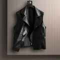 Spring And Autumn New Fashion Trend Locomotive Wind Leather Jacket Sleeveless Vest Casual Versatile Vest