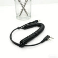 Coiled Headset Cable Rugged Radio Accessories K-Plug PTT Mic Speaker Spring Cable for Kenwood/Baofeng/RH5R/RDH/HYT/Relm