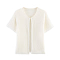 Women's Clothing 2025 New Style European And American Fashion Simple Pearl Decoration Knitted Top Knitted Vest