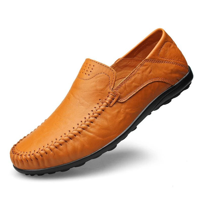 Genuine Leather Men Shoes Casual Luxury Brand Formal Mens Loafers Moccasins Italian Breathable Slip on Male Boat Shoes Plus Size
