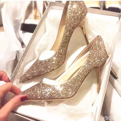 New Women's Elegant Shoes Sexy versatile high heels Sharp | SAMAG