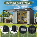 5.6x3.5 FT Outdoor Storage Shed & Hardtop Gazebo Combo | SAMAG