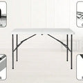 4FT/6FT Plastic Folding Table, Shooting Table, HDPE Portable Picnic Table Outdoor, For Camping, Party, Wedding, Picnic