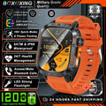2026 New 1200 mAh Battery Military Smartwatch Men 5ATM Waterproof Fitness Tracker Health Heart Rate Smart Watch For iOS Android